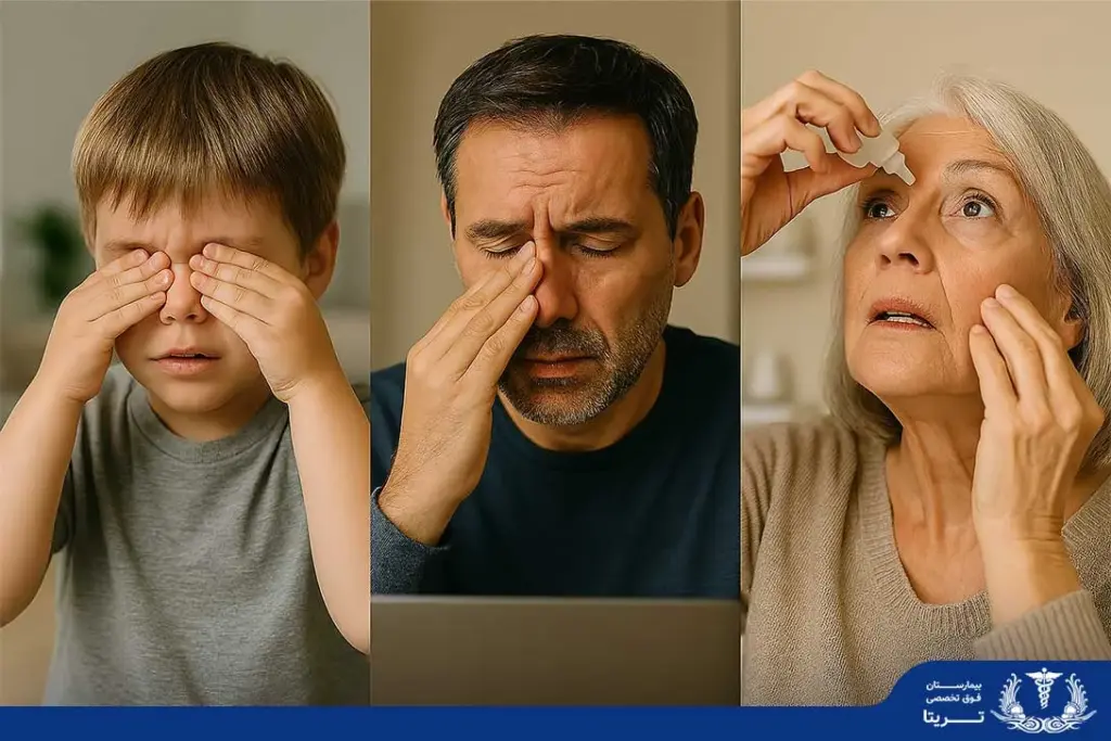 چه افرادی بیشتر در معرض چشم درد ناگهانی هستند؟